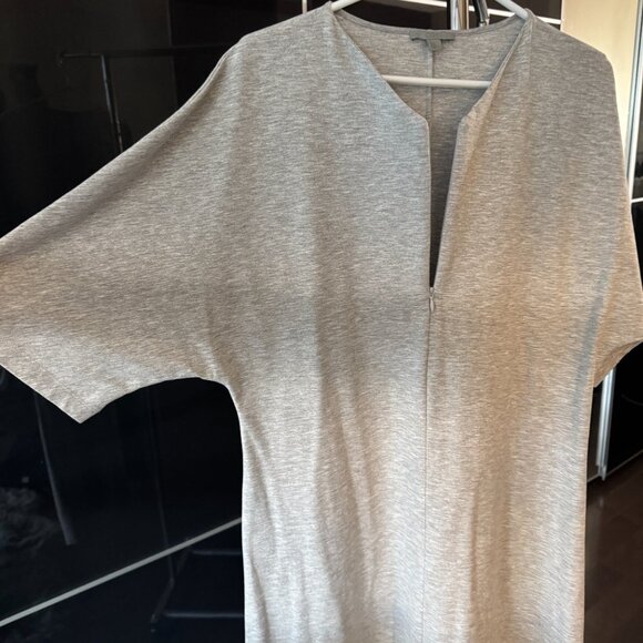 COS Light Grey Zip Front Marle Jersey Dress - Picture 8 of 9